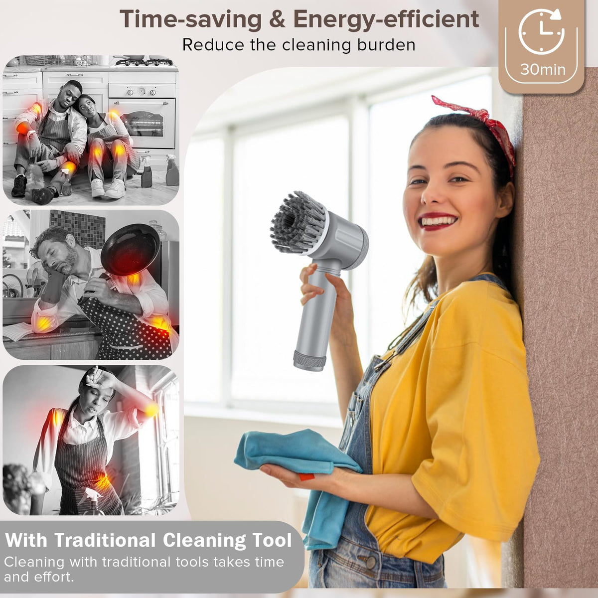 Multifunctional Electric Cleaning Brush